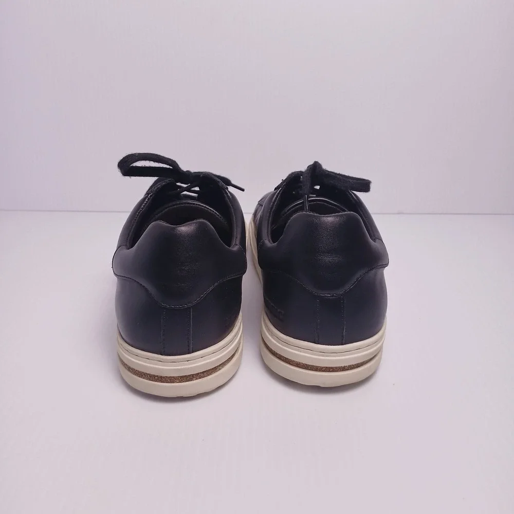 Birkenstock Bend Low Black Natural Leather Sneakers Mens 9 EUC